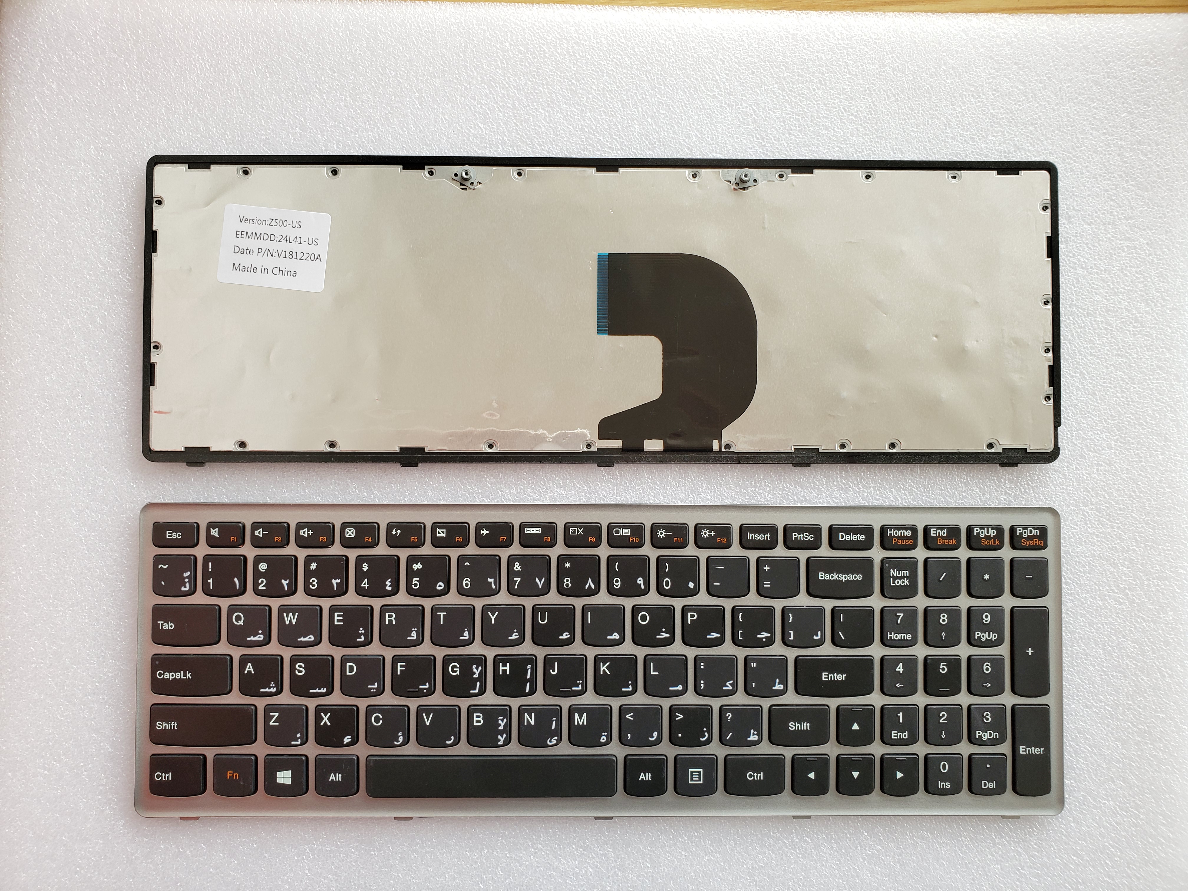Picture of New Replacement Laptop Keyboard For LENOVO Z500 SILVER FRAME BLACK (OEM) AR Layout